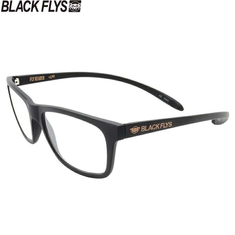 BLACK FLYS ブラックフライズ FLY READER (READING GLASS) MATT BLACK/CLEAR ツヤ無し 度入り 老眼鏡