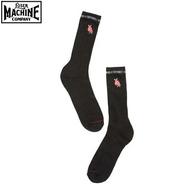 【LOSERMACHINE(LOSER MACHINE)】 ルーザーマシーン "ROSA" SOCKS ソックス BLACK