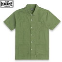 LOSERMACHINE(LOSER MACHINE)】 ルーザーマシーン GUAPO S/S GUAYABERA SHIRT 半袖シャツ キューバシャツ OLIVE