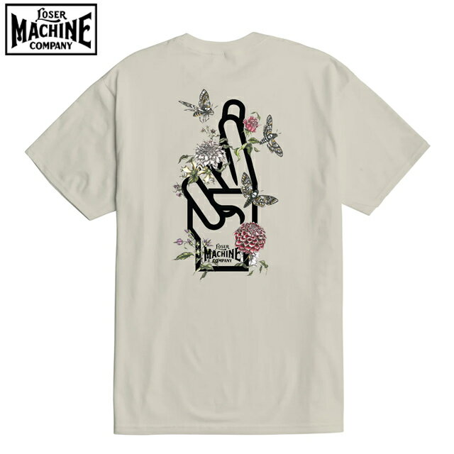 【LOSERMACHINE(LOSER MACHINE)】 ルーザーマシーン DEATH MOTH GOOD LUCK Tシャツ CREAM