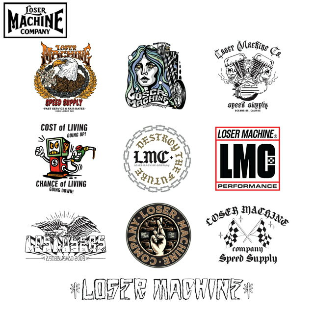 【LOSERMACHINE(LOSER MACHINE)】 ルーザーマシーン LOSER MC STICKERS X ステッカーパック（10枚セット）