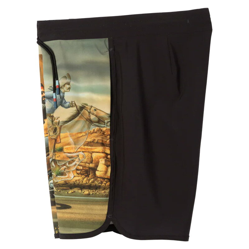 KUSTOMSTYLE SO-CALの【LOSERMACHINE(LOSER MACHINE)】 ルーザーマシーン -GHOST RIDER BOARDSHORTS- ボードショーツ 水着 BLACK｜アングル3
