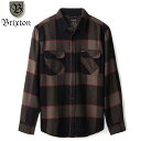 BRIXTON uNXg BOWERY LONG SLEVE FLANNEL SHIRTS lVc HEATHER GREY/CHARCOAL