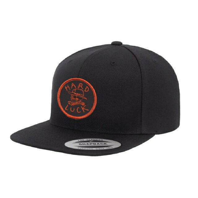 HARD LUCK n[hbN OG LOGO SNAPBACK SNAP BACK Lbv BLACK/ORANGE PATCH