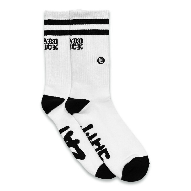 HARD LUCK ハードラック OLD HAND SOCKS ソックス 靴下 WHITE/BLACK