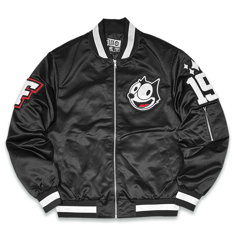 FELIX THE CAT フィリックス・ザ・キャット -FELIX BOMBER JACKET- ボンバージャケット BLACK