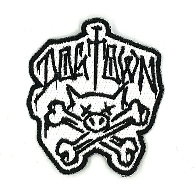 DOG TOWN hbO^E PIG & BONES PATCH pb` WHITE/BLACK