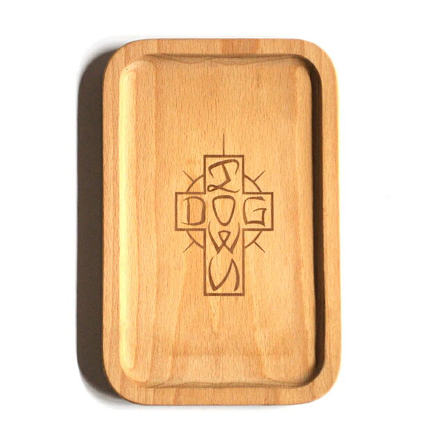 DOG TOWN hbO^E WOOD ROLLING UTILITY TRAY -ESE CROSS-