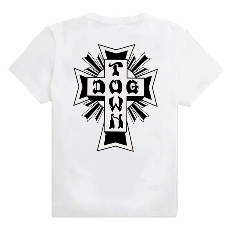Rakuten - DOGTOWN ドッグタウン -CROSS LOGO- Tシャツ COLOR: WHITE/BLACK