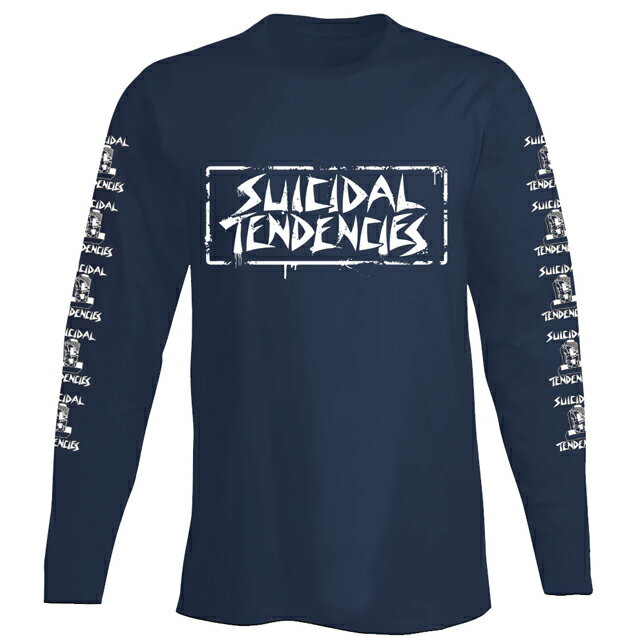 SUICIDAL TENDENCIES スイサイダルテンデンシーズ 79S SPRAY LOGO LONG SLEEVE TEE ロンT NAVY