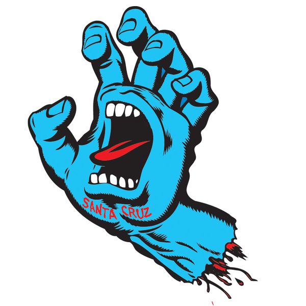 SANTA CRUZ 󥿥롼 SCREAMING HANDS DECAL BLUE SIZE M 15CM