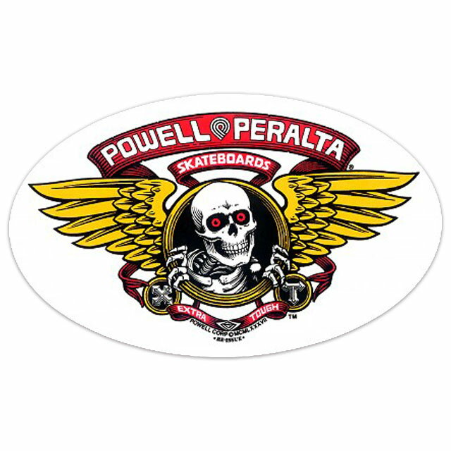 POWELL PERALTA パウエルペラルタ WINGED RIPPER -RED- STICKER 横幅16.5CM