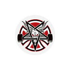 INDEPENDENT インディペンデント x THRASHER スラッシャー コラボ PENTAGRAM CLEAR MYLAR STICKER 2.75inch