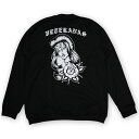 PINCHE LOCO ORIGINAL ピンチェロコオリジナル "VETERANAS" CREWNECK SWEATSHIRTS スウェットシャツ COLOR*BLACK