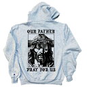 SRVNTZ サーヴァンツ x PINCHE LOCO ORIGINAL ピンチェロコオリジナル "OUR FATHER" GREY PULLOVER HOODIE コラボ パーカー COLOR*GREY