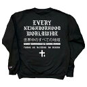 SRVNTZ サーヴァンツ ROLL CALL BLACK CREW NECK SWEATSHIRTS スウェットシャツ COLOR BLACK