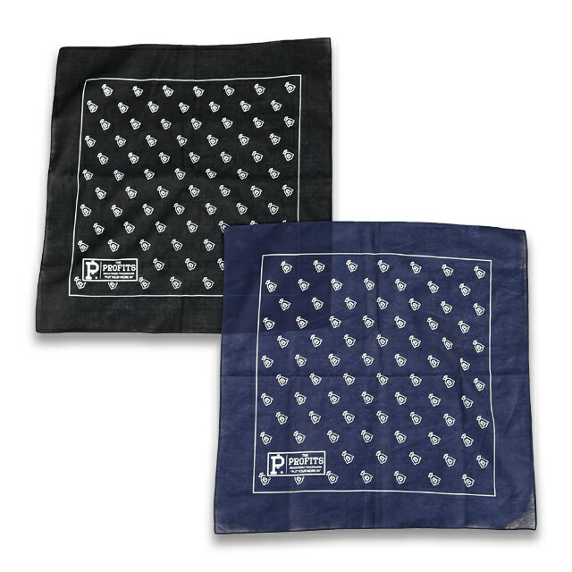 THE PROFITS MONEY RAG BANDANA バンダナ 55CM x 55CM BLACK,NAVY 2色からお選びください。　