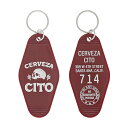 SUAVECITO スアベシート "CERVEZA" MOTEL KEY RING キーリング BURGUNDY