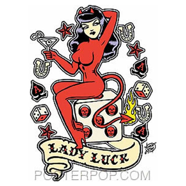 VRS11 POSTERPOP ポスターポップ Vince Ray Lady Luck Stickerステッカー