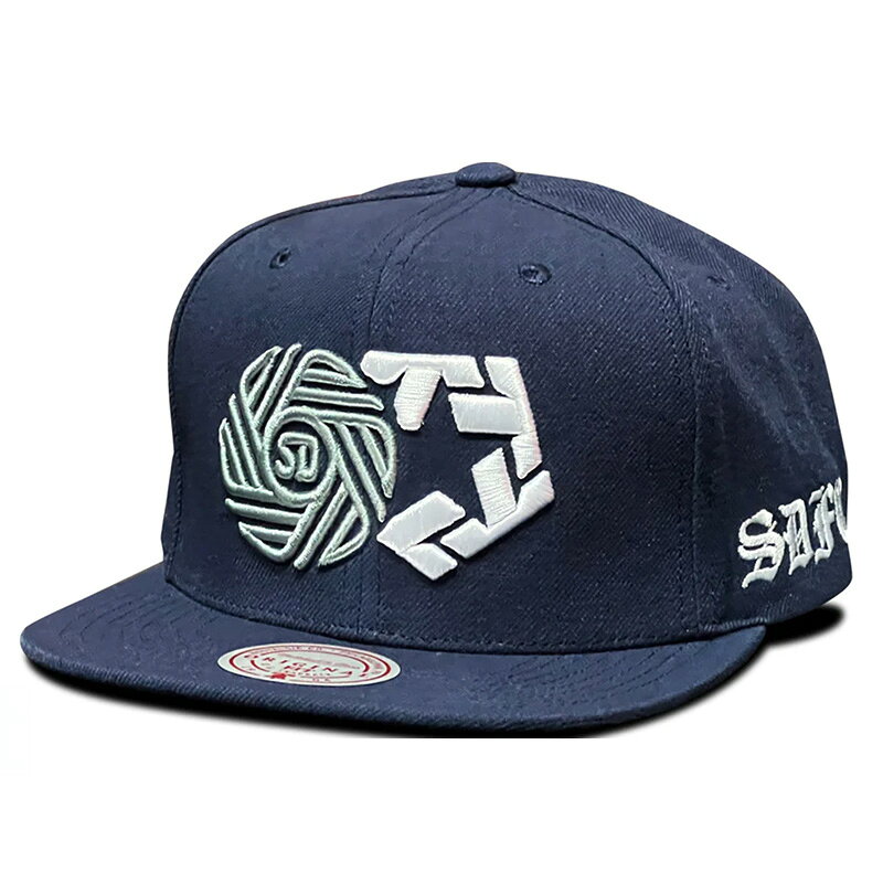 TRIBAL STREETWEAR -xSAN DIEGO FC- MITCHELL&NESS SNAPBACK CAP スナップバックキャップ NAVY/WHITE