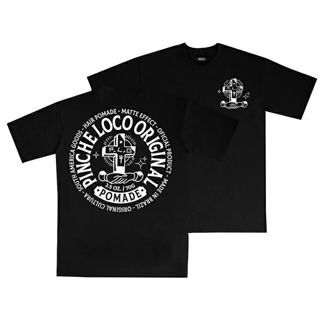 PINCHE LOCO ORIGINAL ピンチェロコオリジナル - P.L.O POMADE Tシャツ BLACK