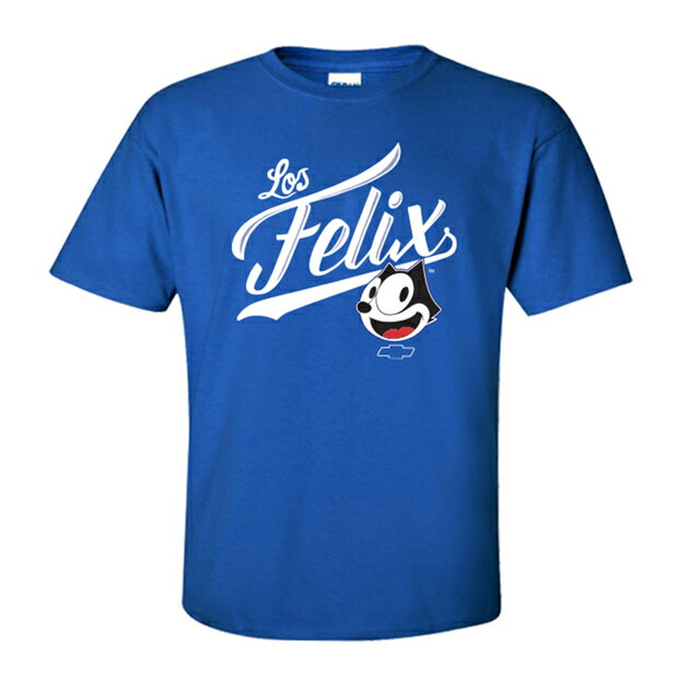 FELIX CHEVROLET ORIGINAL "LOS FELIX THE CAT CHEVROLET" Tシャツ フェリックス BLUE