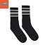 SOCCO CREW SOCKS(スネ丈）ソッコー ソックス BLACK/GREY 3LINES