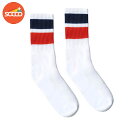 SOCCO CREW SOCKS(スネ丈)ソッコー ソックス ソッコー ソックス BOLD TWO STRIPE NAVY/RED(4)
