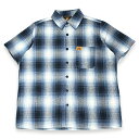 FB COUNTY エフビーカウンティ CHECKER FLANNEL SHORT SLEEVE SHIRTS 半袖シャツ BLUE/WHITE