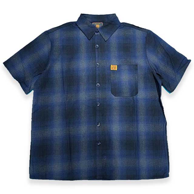 FB COUNTY エフビーカウンティ CHECKER FLANNEL SHORT SLEEVE SHIRTS 半袖シャツ ROYAL/BLACK/GREY