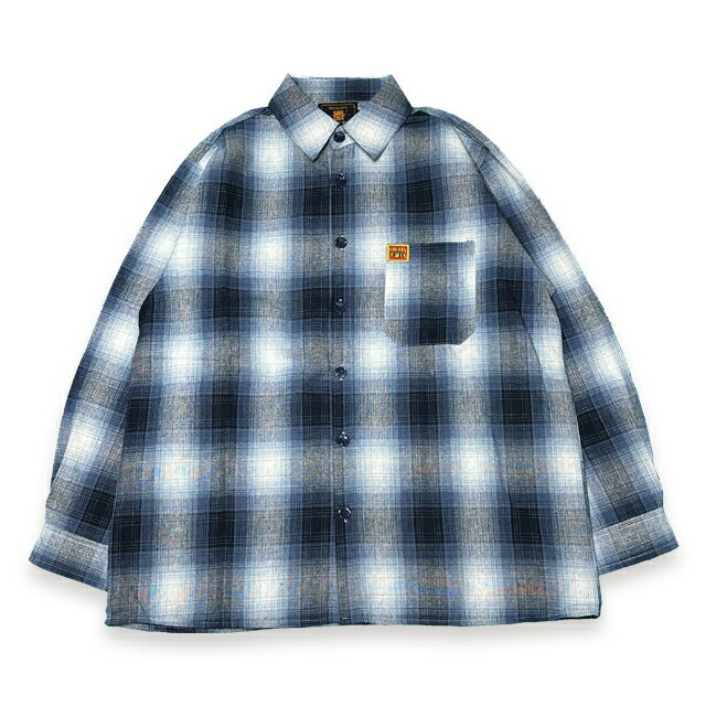 FB COUNTY エフビーカウンティ CHECKER FLANNEL LONG SLEEVE SHIRTS BLUE/WHITE