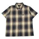 FB COUNTY エフビーカウンティ CHECKER FLANNEL SHORT SLEEVE SHIRTS 半袖シャツ BLACK/TAN