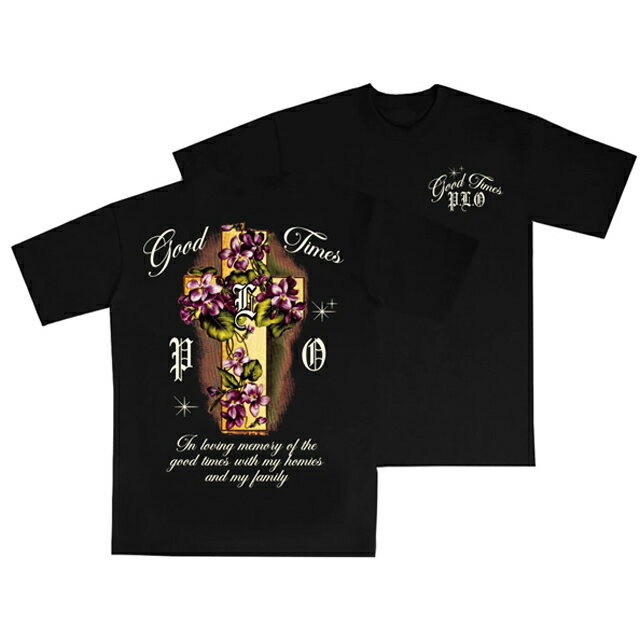 PINCHE LOCO ORIGINAL ピンチェロコオリジナル - ROSES & CROSS Tシャツ BLACK