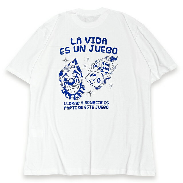 PINCHE LOCO ORIGINAL ピンチェロコオリジナル - LA VIDA ES UN JUEGO Tシャツ WHITE