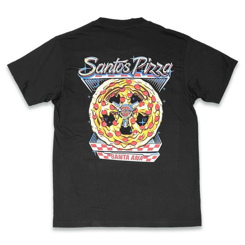 乐天商城 - SANTOS PIZZA -SUPER SANTOS- TSHIRTS BLACK T-SHIRTS