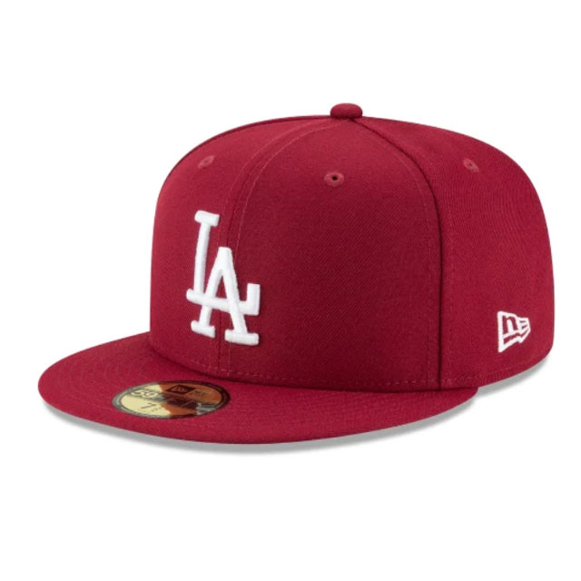 NEW ERA ニューエラ DODGERS 59FIFTY FIFTTED CAP ドジャースキャップ 固定サイズ SCARLET/WHITE