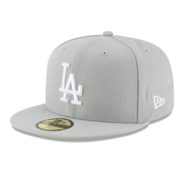 NEW ERA �˥塼���� DODGERS 59FIFTY FIFTTED CAP �ɥ��㡼������å� ���ꥵ���� GREY/WHITE