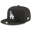 NEW ERA ニューエラ DODGERS 59FIFTY FIFTTED CAP キャップ 固定サイズ BLACK/WHITE