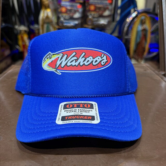 TRUCKERS MESHCAP -143- -WAHOO'S- ROYAL BLUE MESH CAP メッシュキャップ