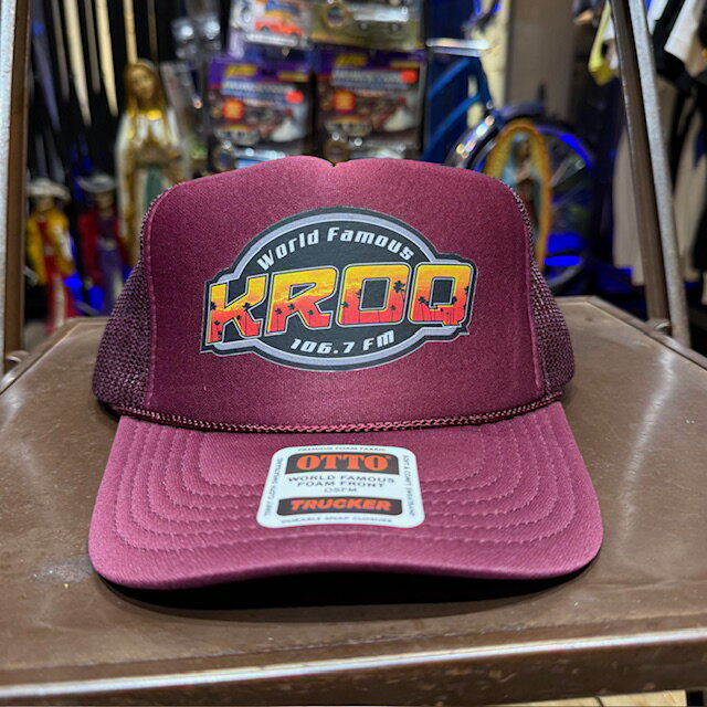 TRUCKERS MESHCAP -180- KROQ BURGUNDY MESH CAP メッシュキャップ