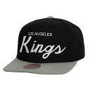 MITCHELL NESS ミッチェルアンドネス SH22086 VINTAGE SCRIPT SNAPBACK CAP LOS ANGELES KINGS キングス COLOR BLACK/GREY