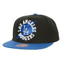 MITCHELL & NESS ~b`FAhlX SH23099 MLB CIRCLE SPLASH SNAPBACK CAP LOS ANGELES DODGERS hW[X COLOR*BLACK/BLUE