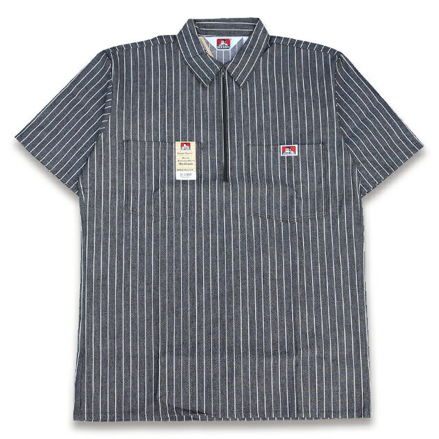 Rakuten - BEN DAVIS HALF ZIP ハーフジップ 半袖ワークシャツ #109 BUTCHER BLOCK