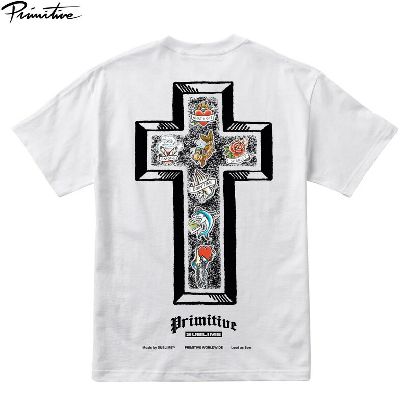 PRIMITIVE プリミティブ x SUBLIME サブライム -MEMORY BOXY TEE- Tシャツ WHITE