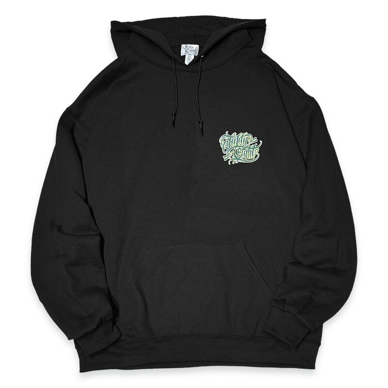 FIFTY EIGHT フィフティーエイト "RADICAL HABITS" PULLOVER HOODIE パーカー BLACK