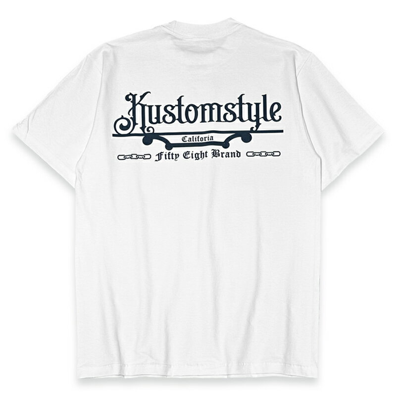 KUSTOMSTYLE カスタムスタイル x FIFTY EIGHT フィフティーエイト KSFE-001T "PLAQUE" WHITE Tシャツ