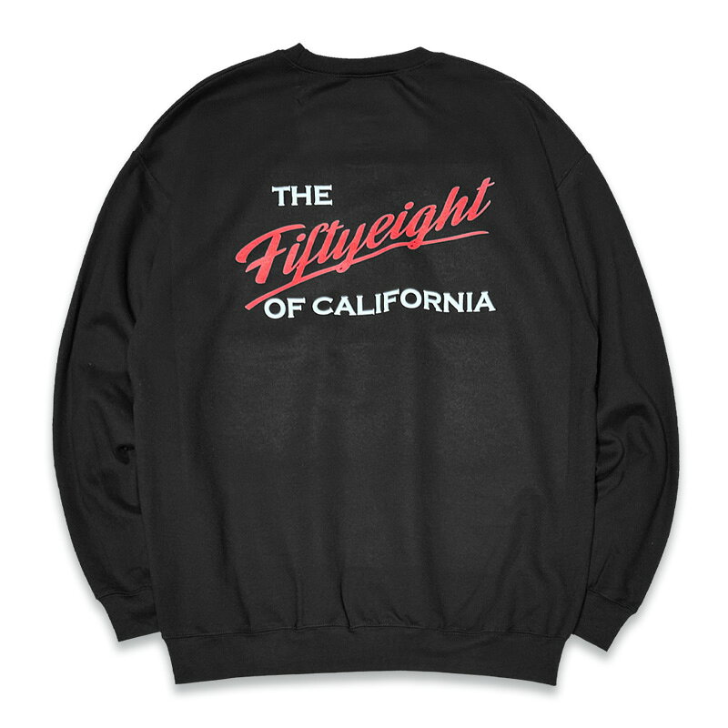 Rakuten - P20 FIFTY EIGHT フィフティーエイト FESW-016BK -HEARTBEAT- CREWNECK SWEATSHIRTS トレーナー COLOR: BLACK