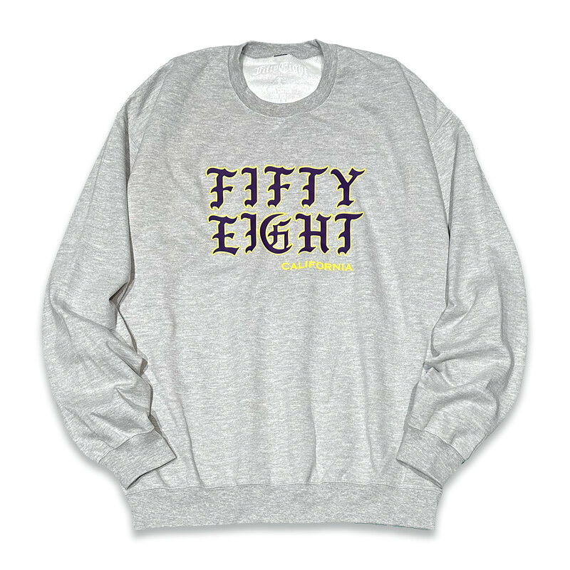 Rakuten - FIFTY EIGHT フィフティーエイト FESW-015ASH -AHERO- CREWNECK SWEATSHIRTS トレーナー COLOR: ASH GREY