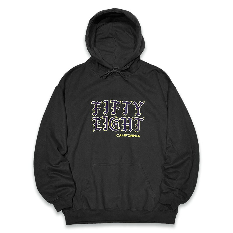 Rakuten - FIFTY EIGHT フィフティーエイト FEP-015BK -AHERO- PULLOVER HOODIE パーカー COLOR: BLACK