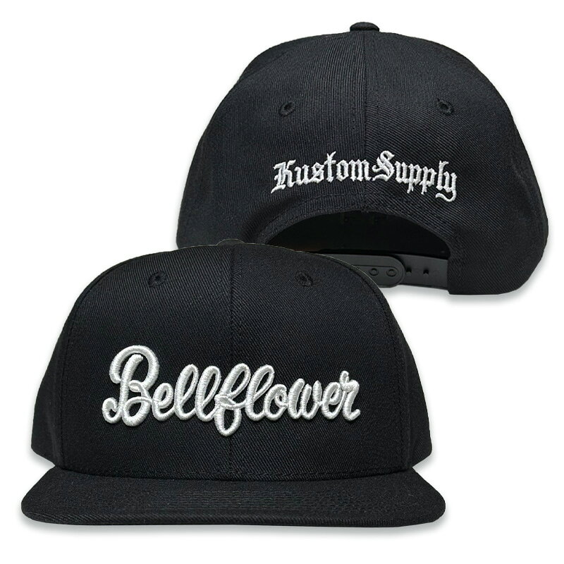 BELLFLOWER by KUSTOMSTYLE BFCP1101BK -SCRIPT- SNAPBACK CAP スナップバックキャップ BLACK...